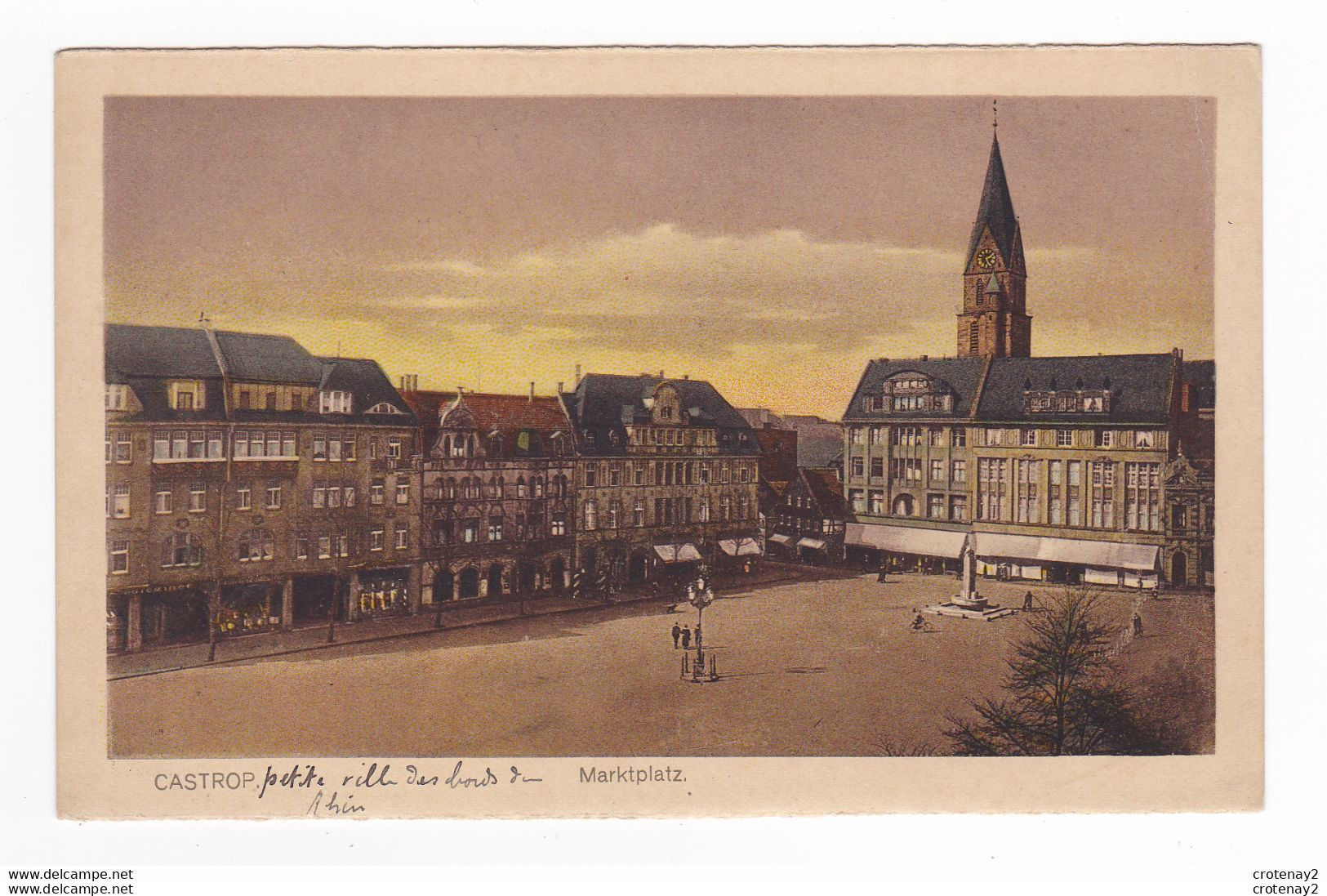 Rhénanie Du Nord Westphalie CASTROP Marktplatz En 1924 - Castrop-Rauxel