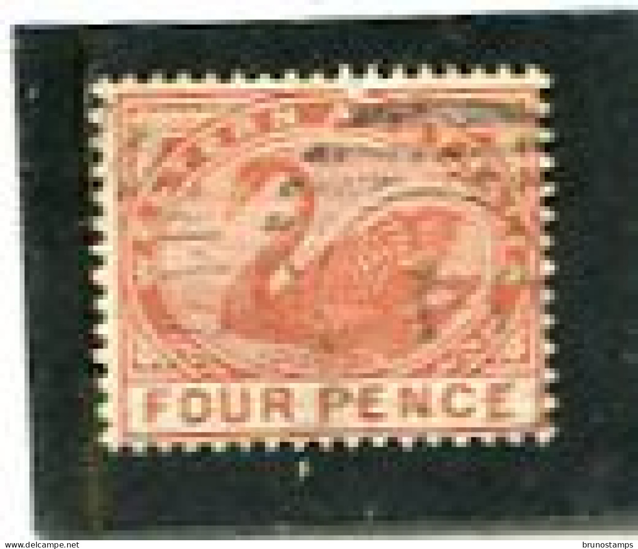 8AUSTRALIA/WESTERN AUSTRALIA - 1890  4d  CHESTNUT  PERF 14   FINE  USED   SG 98 - Gebruikt