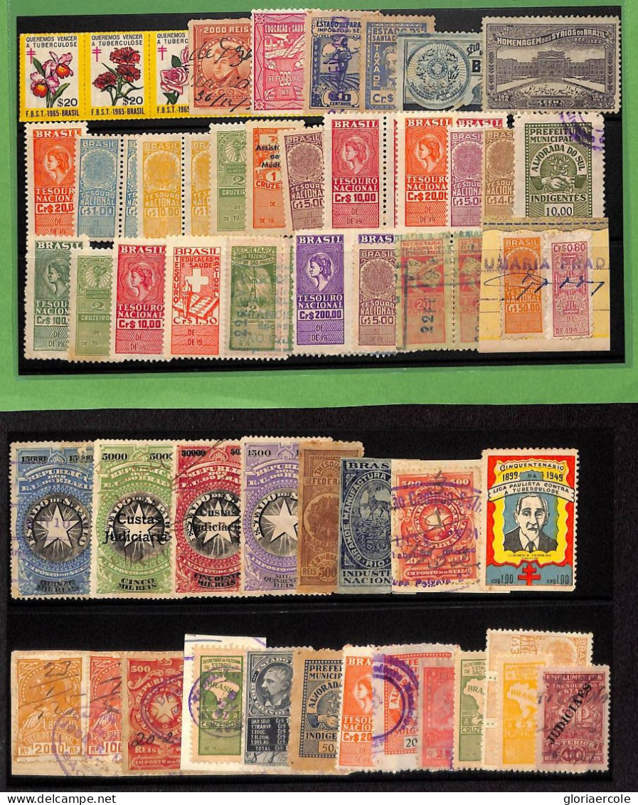 ZA0127 - BRAZIL  - STAMPS - FISCAL STAMPS - LARGE LOT Of Revenue Stamps - Postage Due