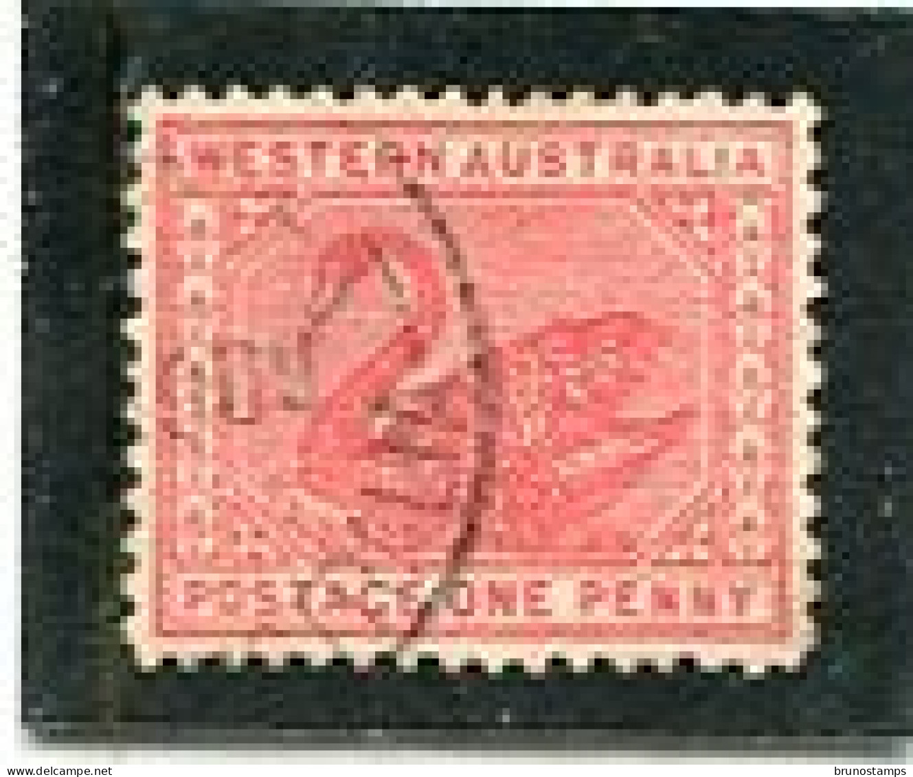 8AUSTRALIA/WESTERN AUSTRALIA - 1905  1d   ROSE-PINK  PERF  12x12 1/2  FINE  USED   SG 139 - Gebraucht