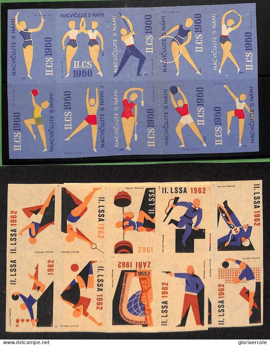 ZA0126 - JUGOSLAVIA - STAMPS - LOT Of POSTER STAMPS 1960 + 1962 Sports FOOTBALL - Beneficenza