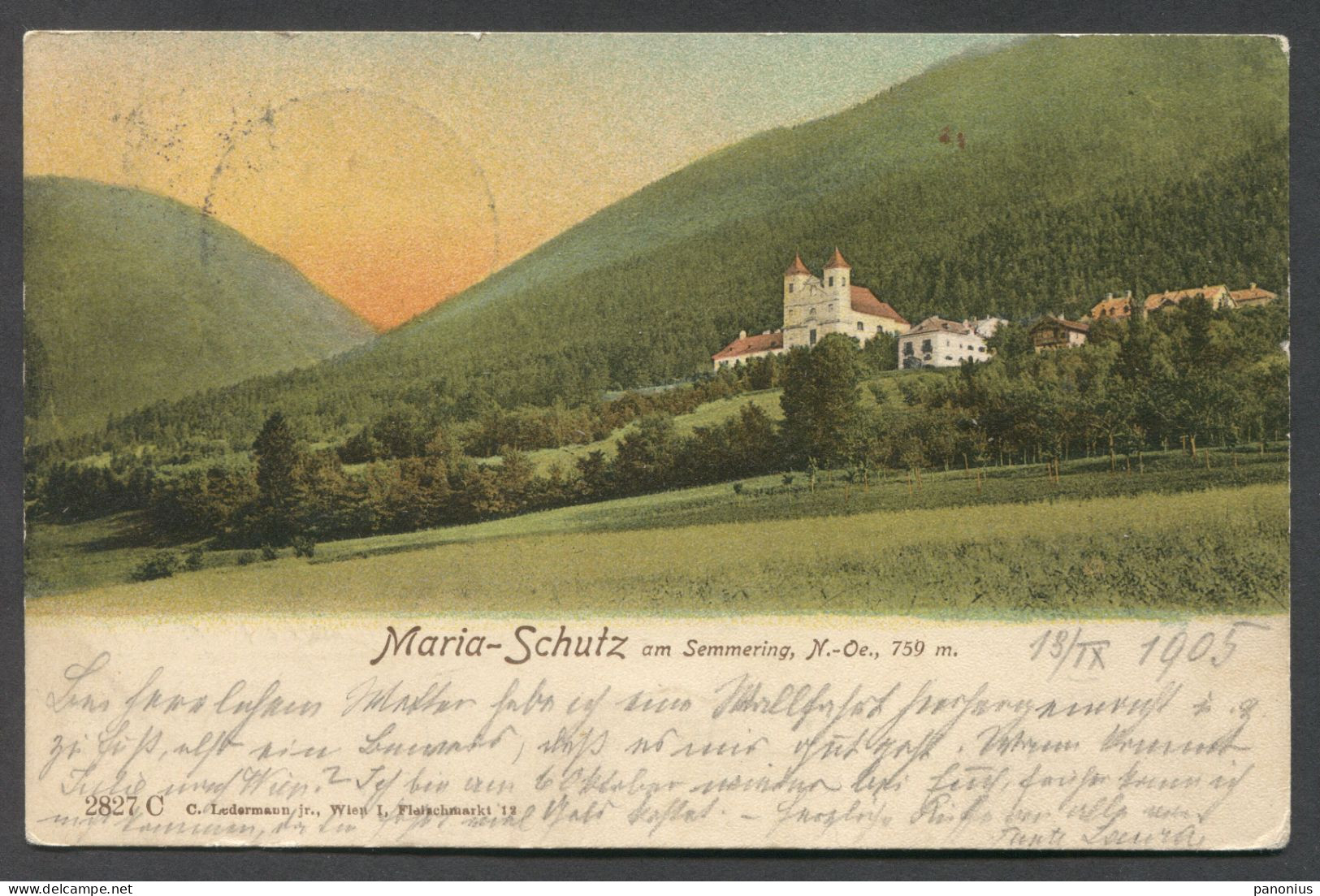 MARIA - SCHUTZ  A. SEMMERING  AUSTRIA, Year 1905 - Semmering