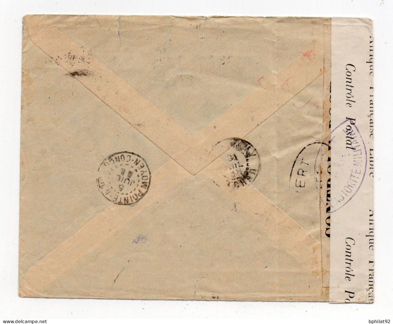 !!! AOF, LETTRE PAR AVION DE BAMAKO - SOUDAN - DE 1943 POUR FORT LAMY AVEC CENSURES - Covers & Documents