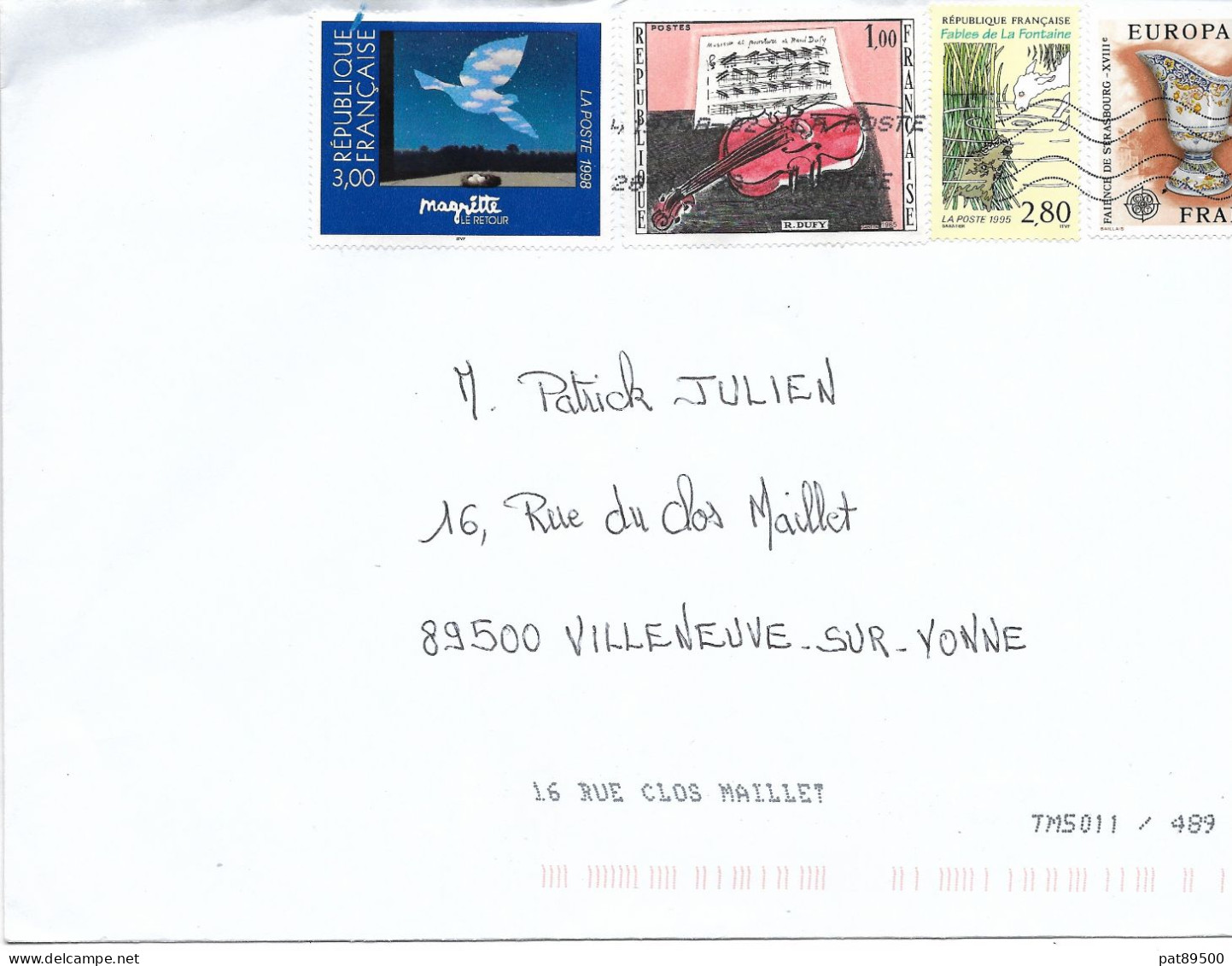 CURIOSITE / TEST AUTOMATIONFRANCE 2023  TM5011 / 489 // 4 Timbres Dont 2 Tableaux Magritte Et Duffy - Brieven En Documenten