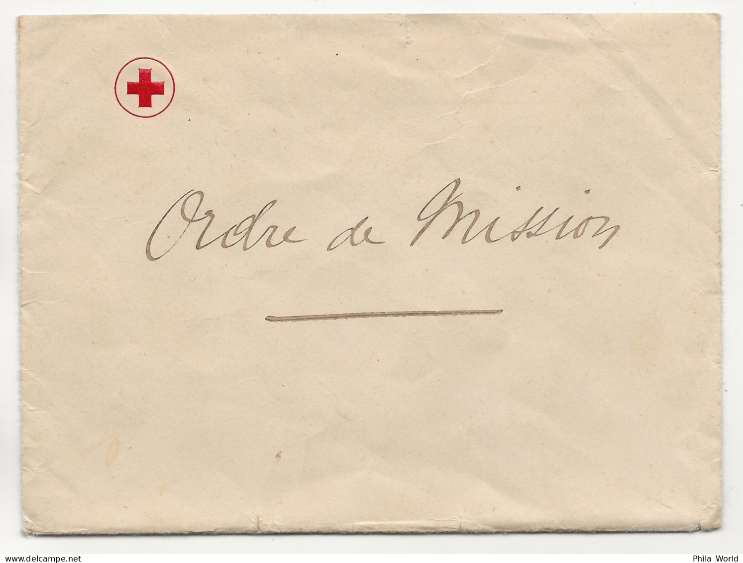 WW2 - CROIX ROUGE 1939 Ordre De Mission Président Comité Central Cachet Siège PARIS RED CROSS FRANCE - Rode Kruis