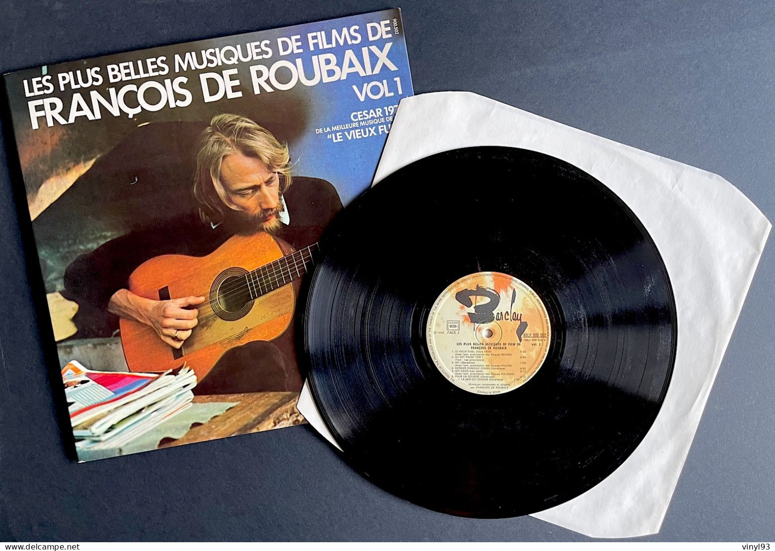 1976 - LP  33T - Les Plus Belles Musiques De Films De François De Roubaix - Vol.1 - Barclay 900 502 - Música De Peliculas