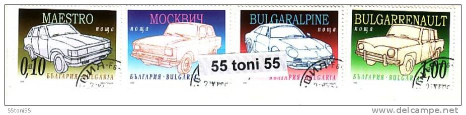 2006 Transport Old Automobiles Produced In Bulgaria  4 V. - Oblitere/used (O)  Bulgaria / Bulgarie - Used Stamps