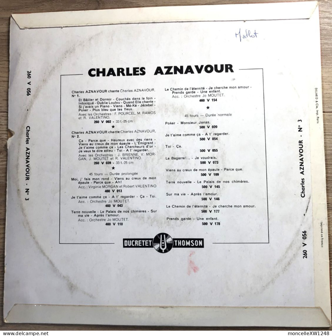 Charles Aznavour - 33 T 25 Cm Chante Charles Aznavour (1956) - Collectors