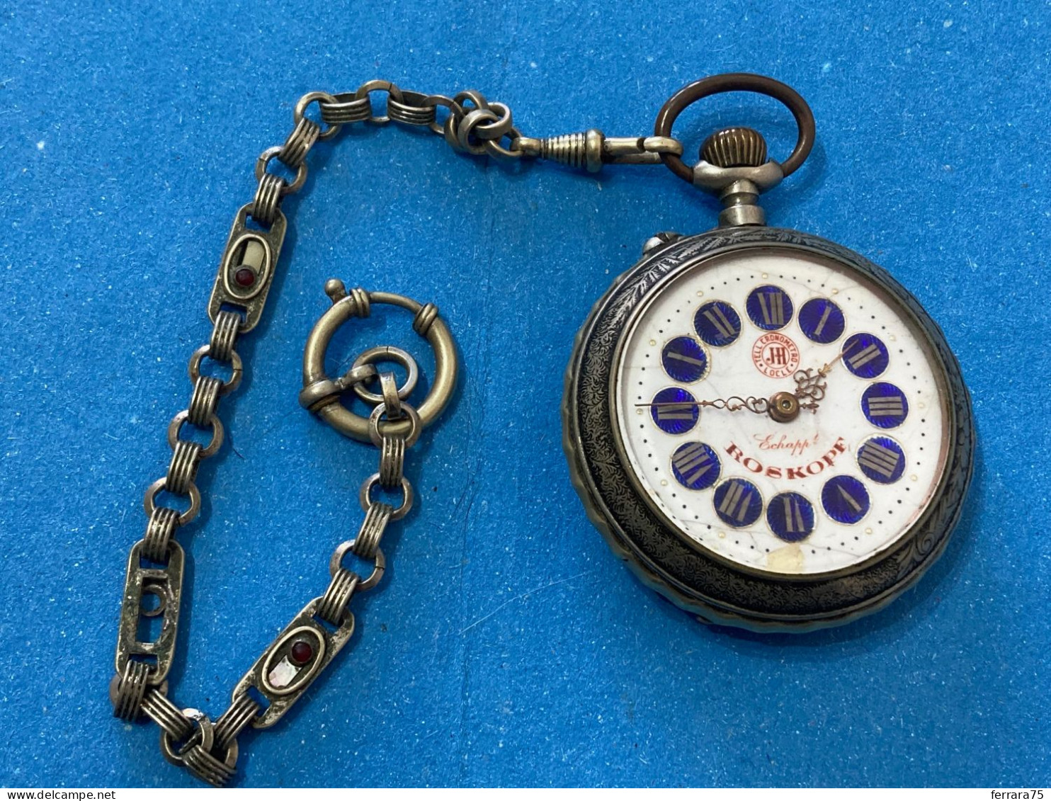 ROSKOPF OROLOGIO DA TASCA POCKET WATCH ECHAPPEMENT TELL CRONOMETRO LOCLE. - Horloge: Antiek