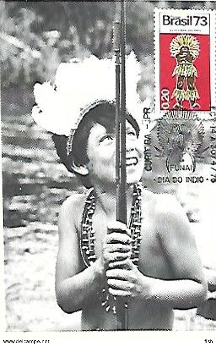 Brazil & Marcofilia, IV Centenario De Niteroi, Funai, Dia Do Indio, Curitiba 1975 (79799) - Covers & Documents