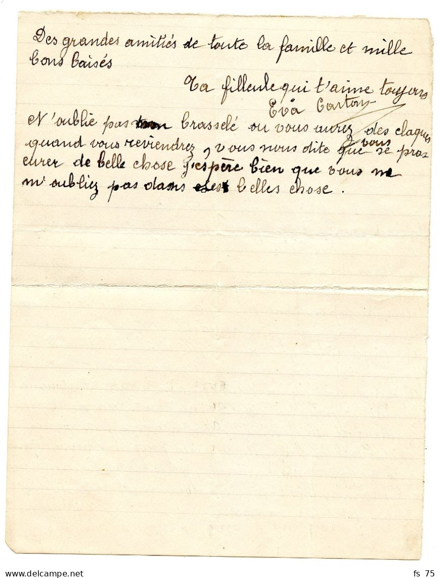 BELGIQUE - GRIFFE BILINGUE FLOBECQ SUR LETTRE EN FRANCHISE AVEC TEXTE D'OGY, 1919 - Brieven En Documenten