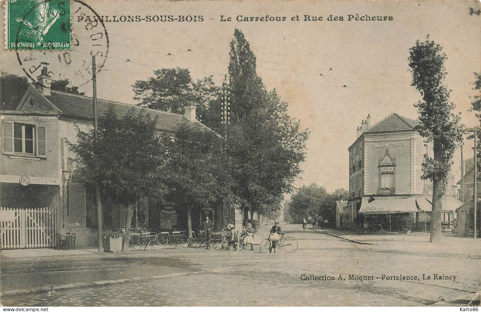 Les Pavillons Sous Bois * Le Carrefour Et Rue Des Pêcheurs * Café Bar Buvette - Les Pavillons Sous Bois