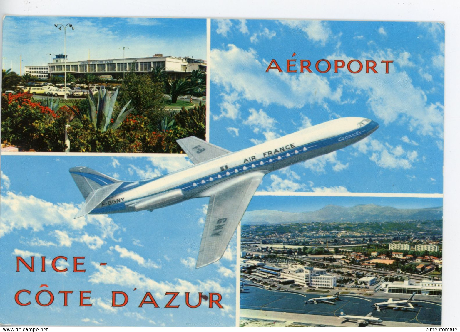 NICE AEROPORT NICE COTE D'AZUR CARAVELLE AIR FRANCE - Transport Aérien - Aéroport