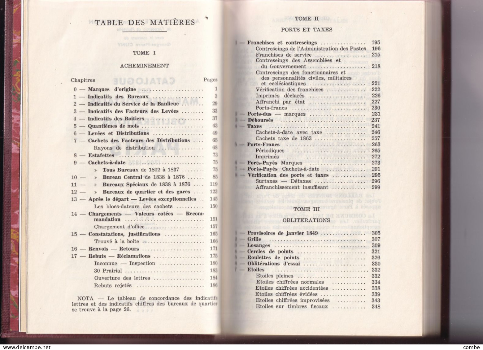 ROCHETTE & POTHION - MARQUES POSTALES ET OBROCHETTE & POTHION - MARQUES POSTALES ET OBL. DE PARIS 1700 - 1876. BROCHÉ