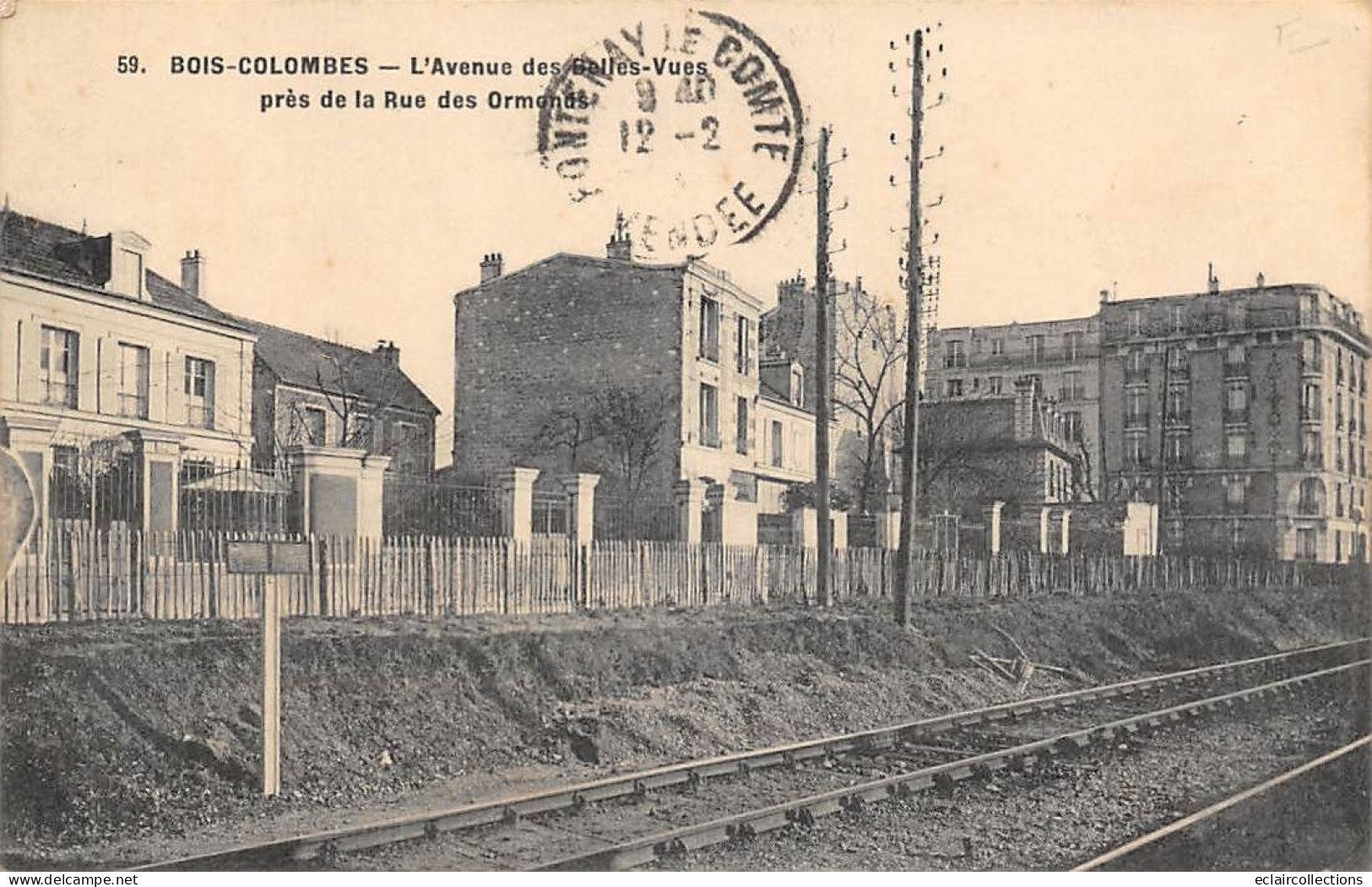 Bois Colombes         92         Rue Des Belles Vues . Voie Ferrée    N°59   (voir Scan) - Autres & Non Classés