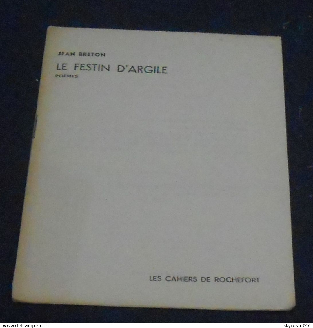 Le Festin D’Argile - Auteurs Français