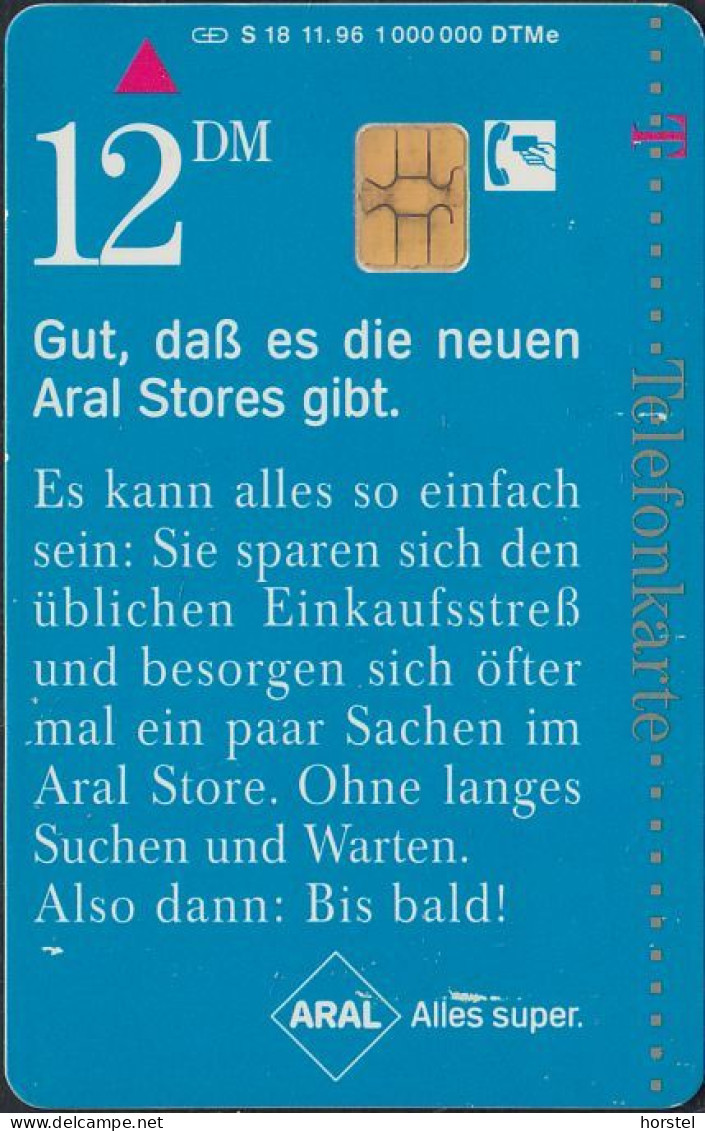 GERMANY S18/96 - ARAL - Store  ( 010 90 1 1612) - M: 35Fo - S-Series: Schalterserie Mit Fremdfirmenreklame