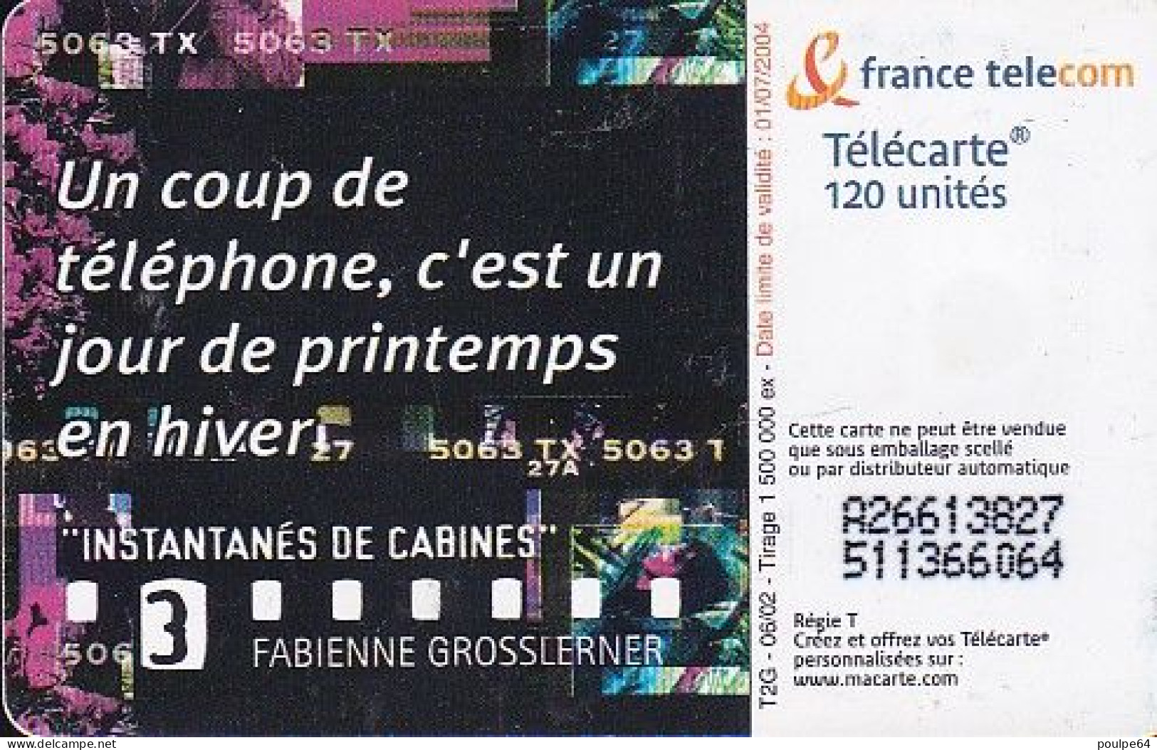 F1216A  06/2002 - INSTANTANÉS DE CABINES 3 - 120 SO3 - 2002