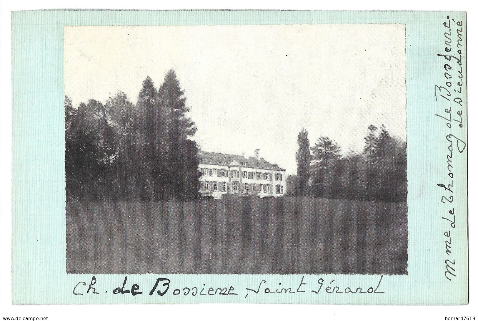 Belgique  -  Saint  Gerard  - Chateau De Bossiere  - Mme  De Thomaz De Bossiere De Dieudonne - Mettet