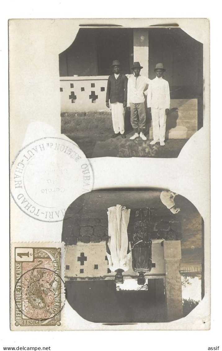 Congo   1913 Carte Photo  Fort Crampel   Cachet  Cercle Du Gribingui - Servce De Santé - Congo Français