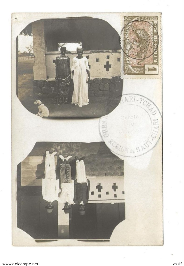 Congo   1913 Carte Photo  Fort Crampel   Cachet  Cercle Du Gribingui - Servce De Santé - Congo Français