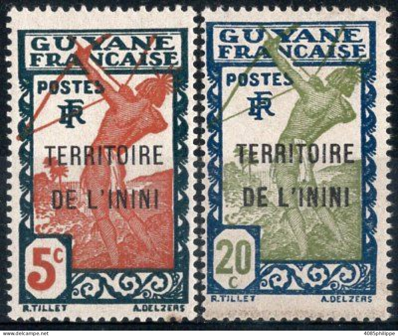 ININI Timbres Poste N°4** & 7** Neufs Sans Charnières TB  Cote : 1€50 - Nuovi