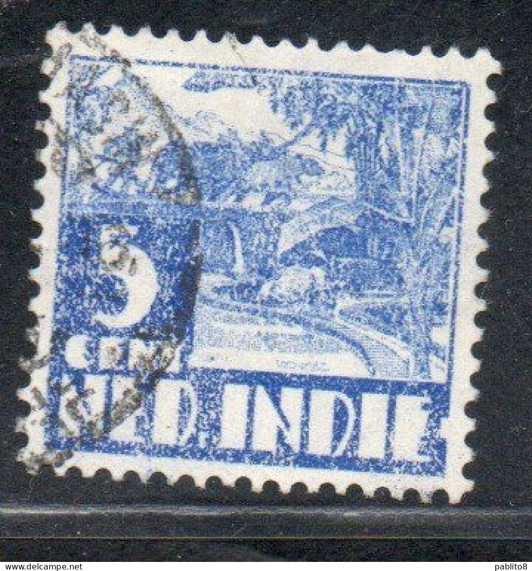 DUTCH INDIA INDIE INDE NEDERLANDS HOLLAND OLANDESE OLANDESI INDIES 1933 1937 1934 RICE FIELD SCENE 5c USED USATO - Indes Néerlandaises
