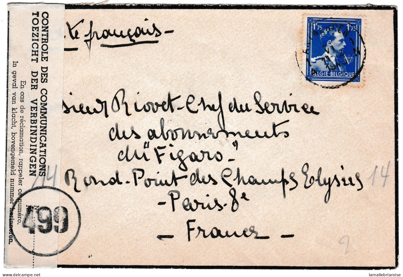 9 Enveloppes Avec Marques De Censure, Contole Militaire, Etc - Collections (sans Albums)