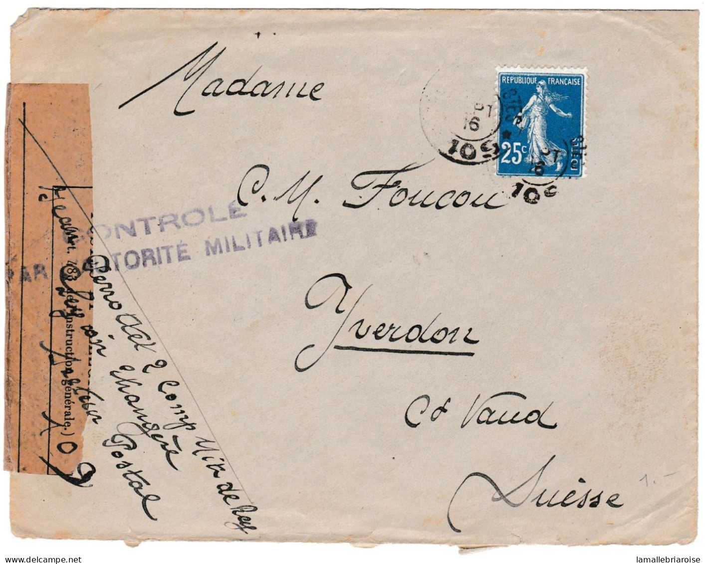 9 Enveloppes Avec Marques De Censure, Contole Militaire, Etc - Collections (sans Albums)