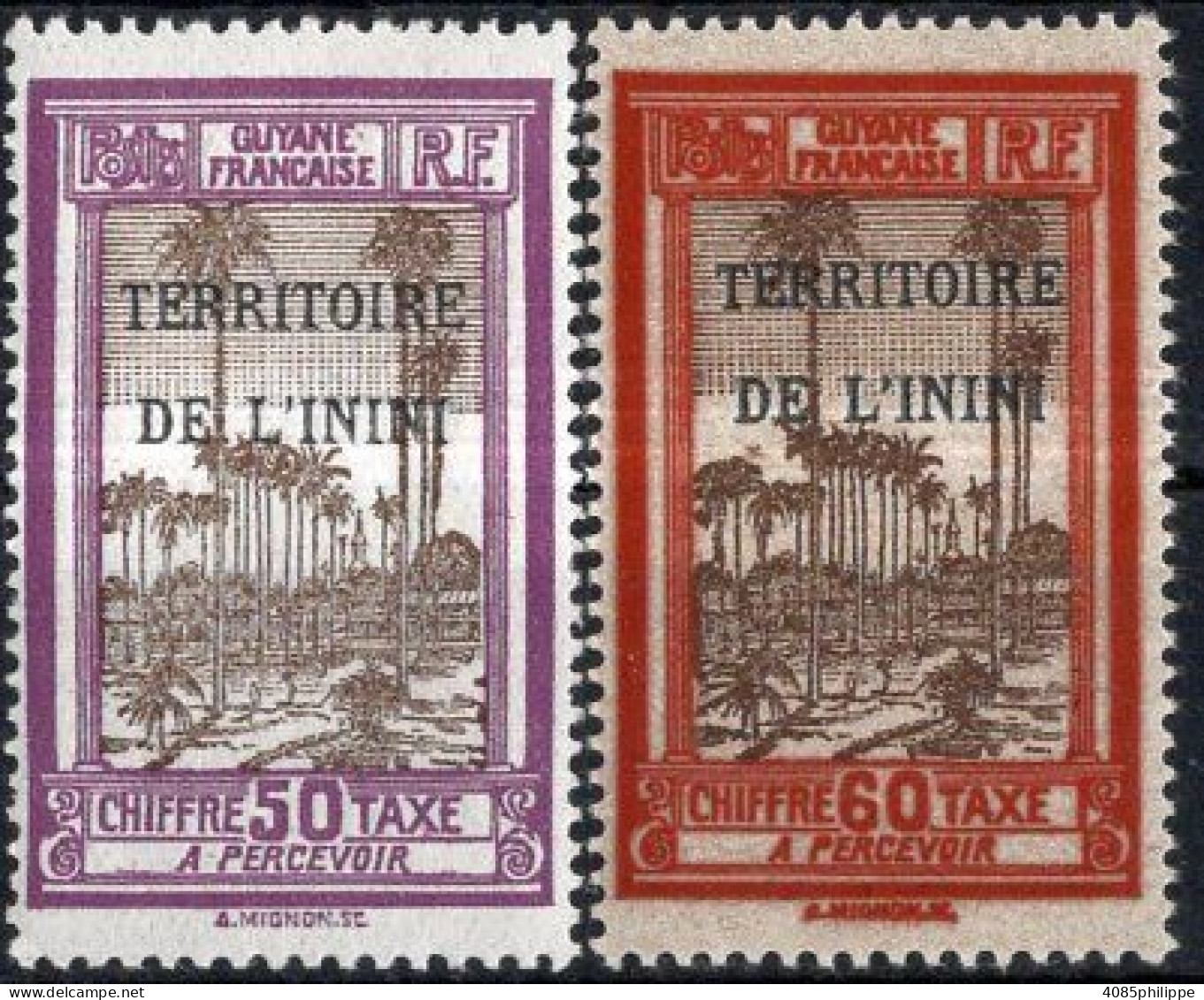 ININI Timbre-Taxe N°5** & 6** Neufs Sans Charnières TB   Cote : 3€50 - Unused Stamps