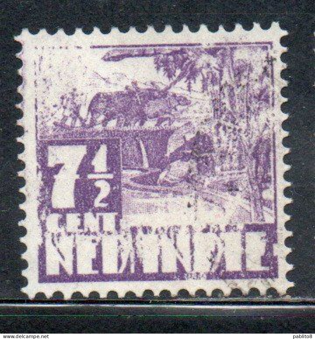 DUTCH INDIA INDIE INDE NEDERLANDS HOLLAND OLANDESE OLANDESI INDIES 1933 1937 1934 RICE FIELD SCENE 7 1/2c USED USATO - Nederlands-Indië