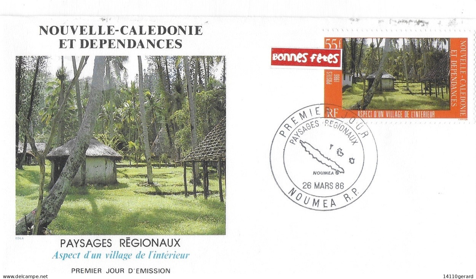 NOUVELLE -CALÉDONIE ET DÉPENDANCES  PAYSAGES RÉGIONAUX  26 Ward 1986 - Lettres & Documents