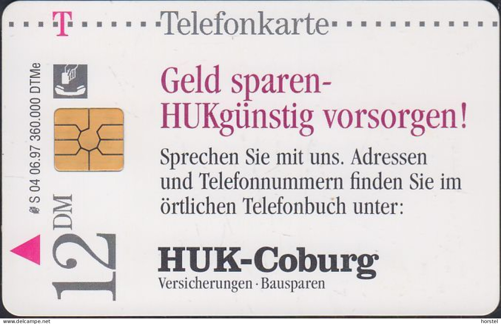 GERMANY S04/97 - HUK - 1,2 Und 5 DM Münzen - Coins - S-Series : Tills With Third Part Ads