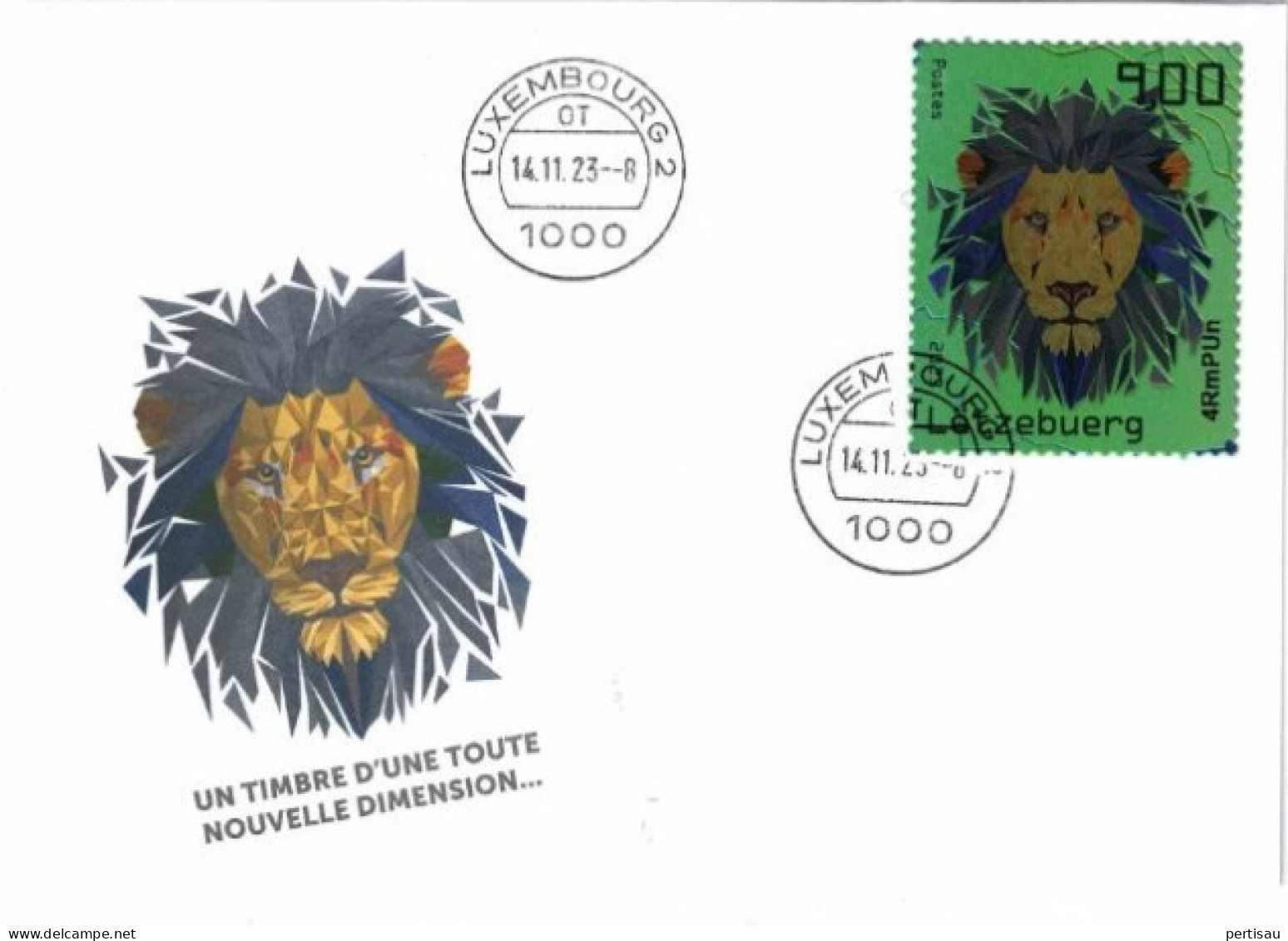 Cryptostamp Lion Groen-vert-green -grun-2023 - Storia Postale