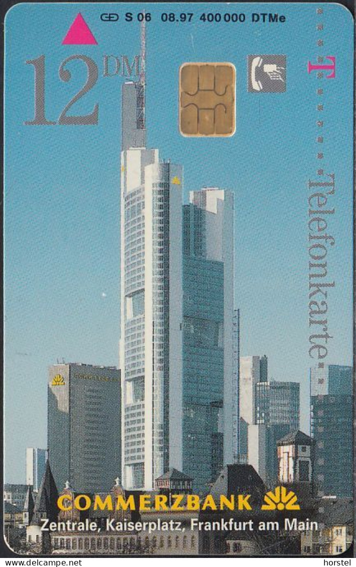 GERMANY S06/97 - Frankfurt - Commerzbank Zentrale Kaiserplatz - Weltkarte - S-Series: Schalterserie Mit Fremdfirmenreklame