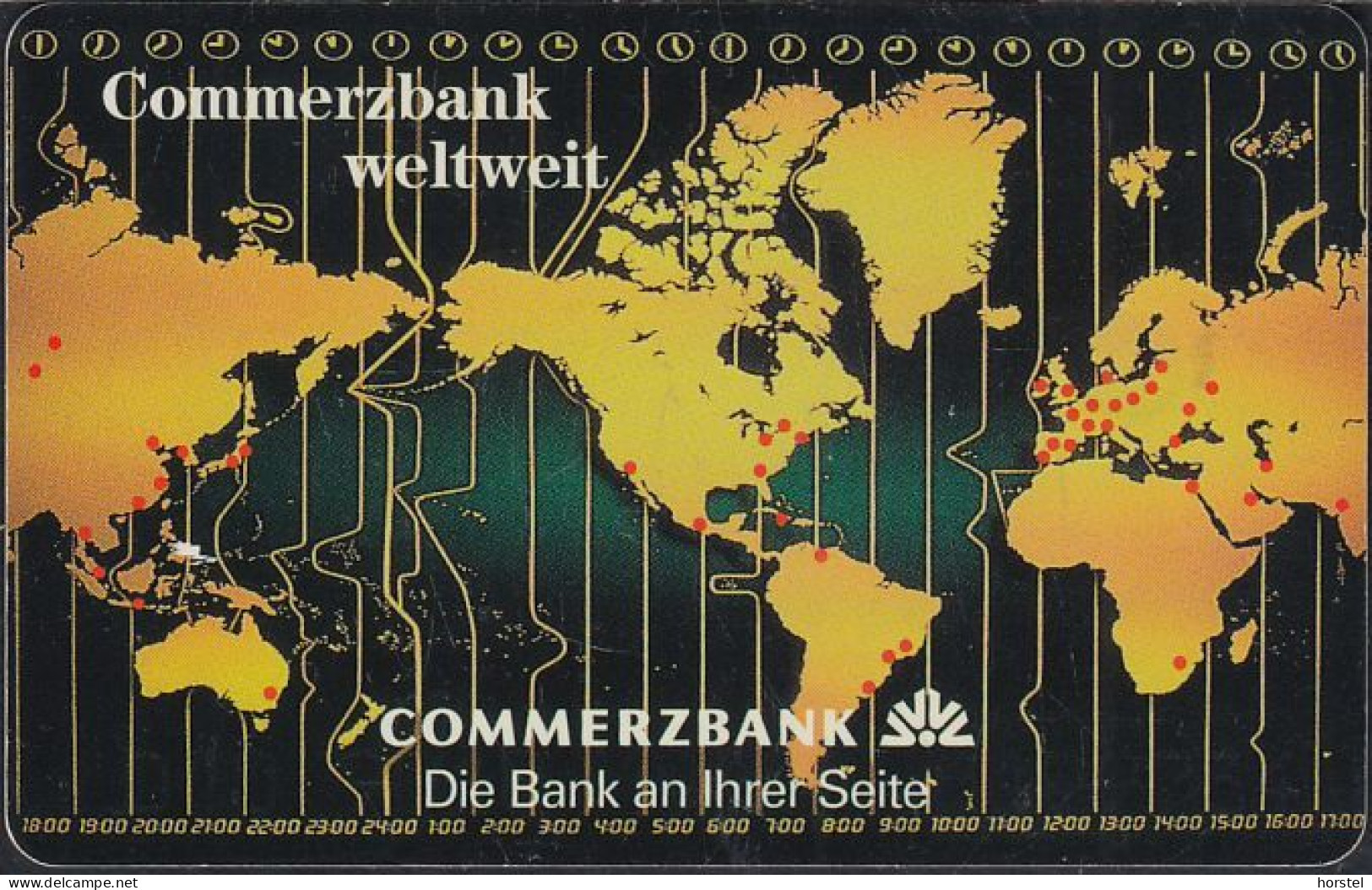 GERMANY S06/97 - Frankfurt - Commerzbank Zentrale Kaiserplatz - Weltkarte - S-Series: Schalterserie Mit Fremdfirmenreklame