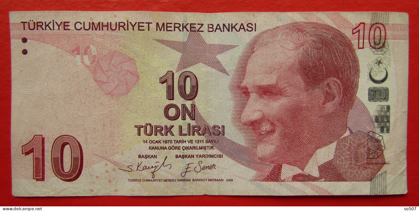 X1- 10 Lira 2009. / 2021. Turkey - Ten Lirasi, (Series E / 2021.) Circulated Banknote - Turquie