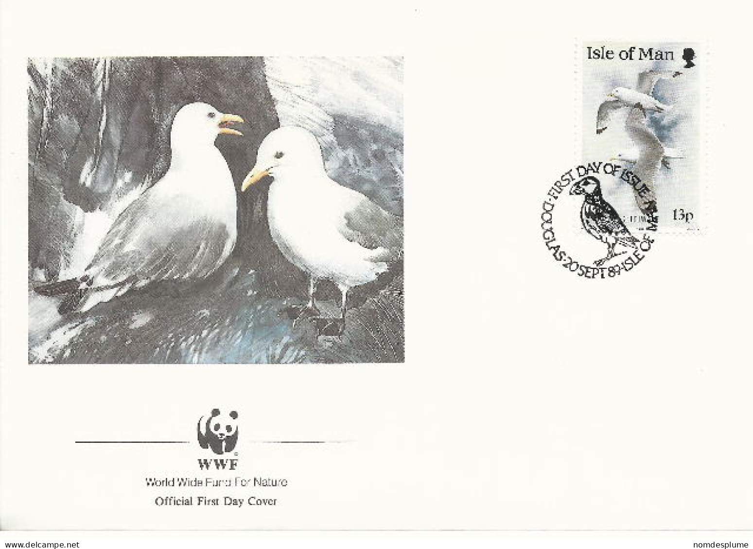 26007 ) GB UK Isle Of Man WWF 1989 Bird  - Covers & Documents