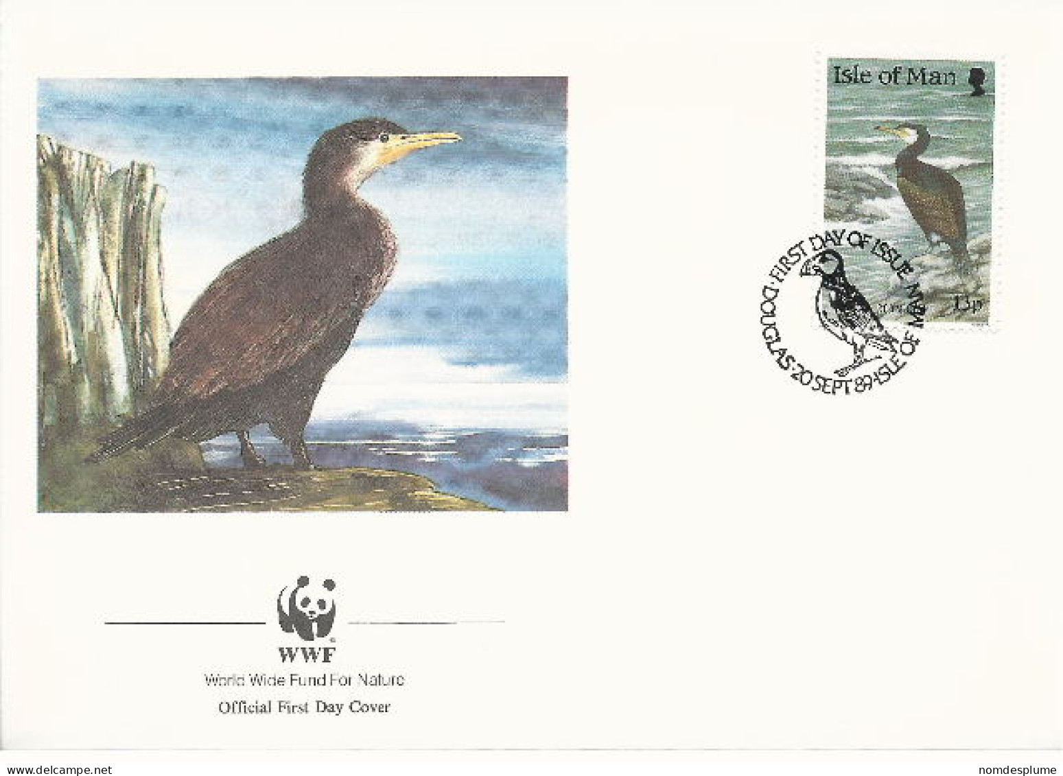 26009 ) GB UK Isle Of Man WWF 1989 Bird  - Brieven En Documenten