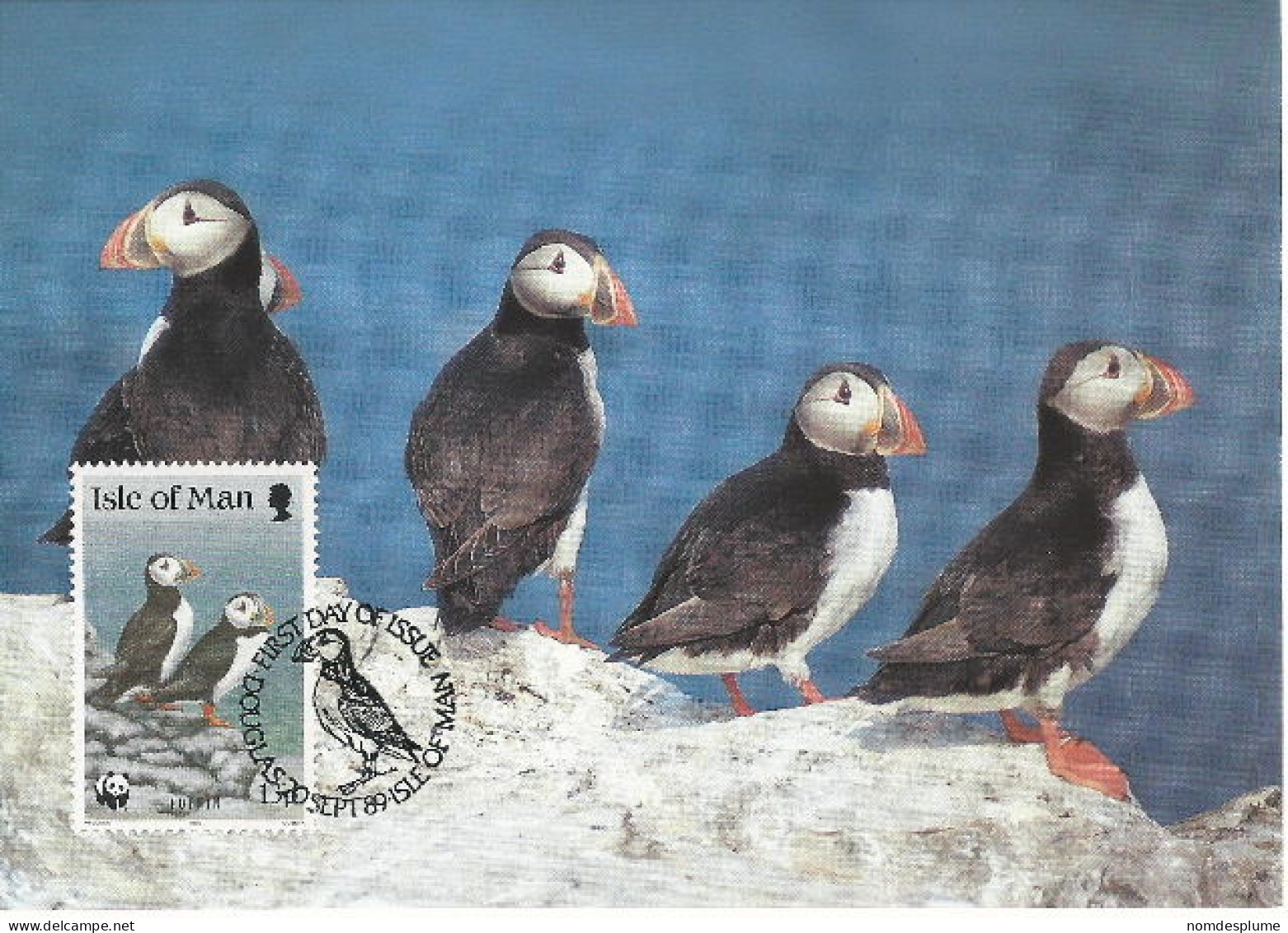 26010 ) GB UK Isle Of Man WWF 1989 Bird   - Lettres & Documents