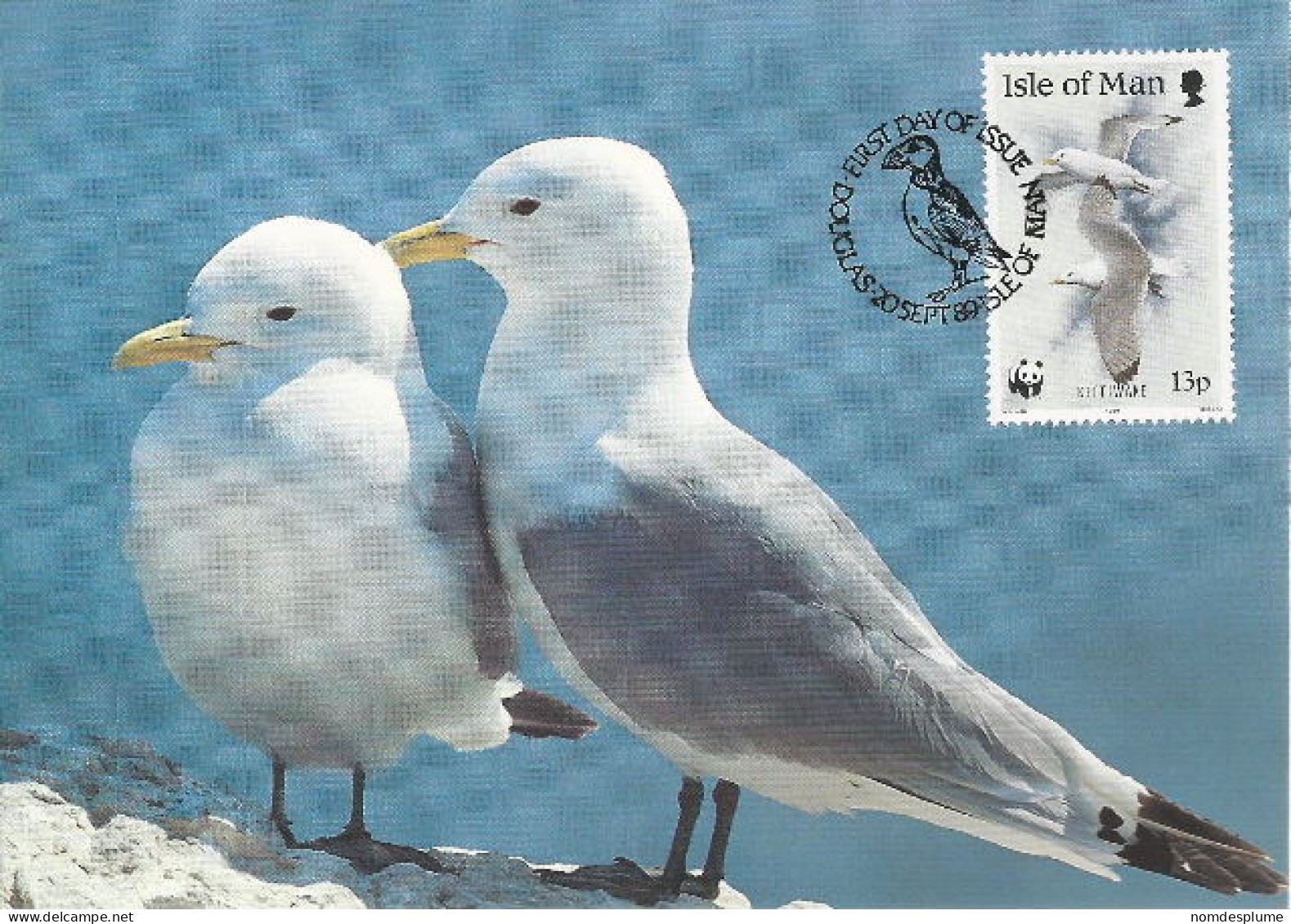 26011 ) GB UK Isle Of Man WWF 1989 Bird   - Brieven En Documenten