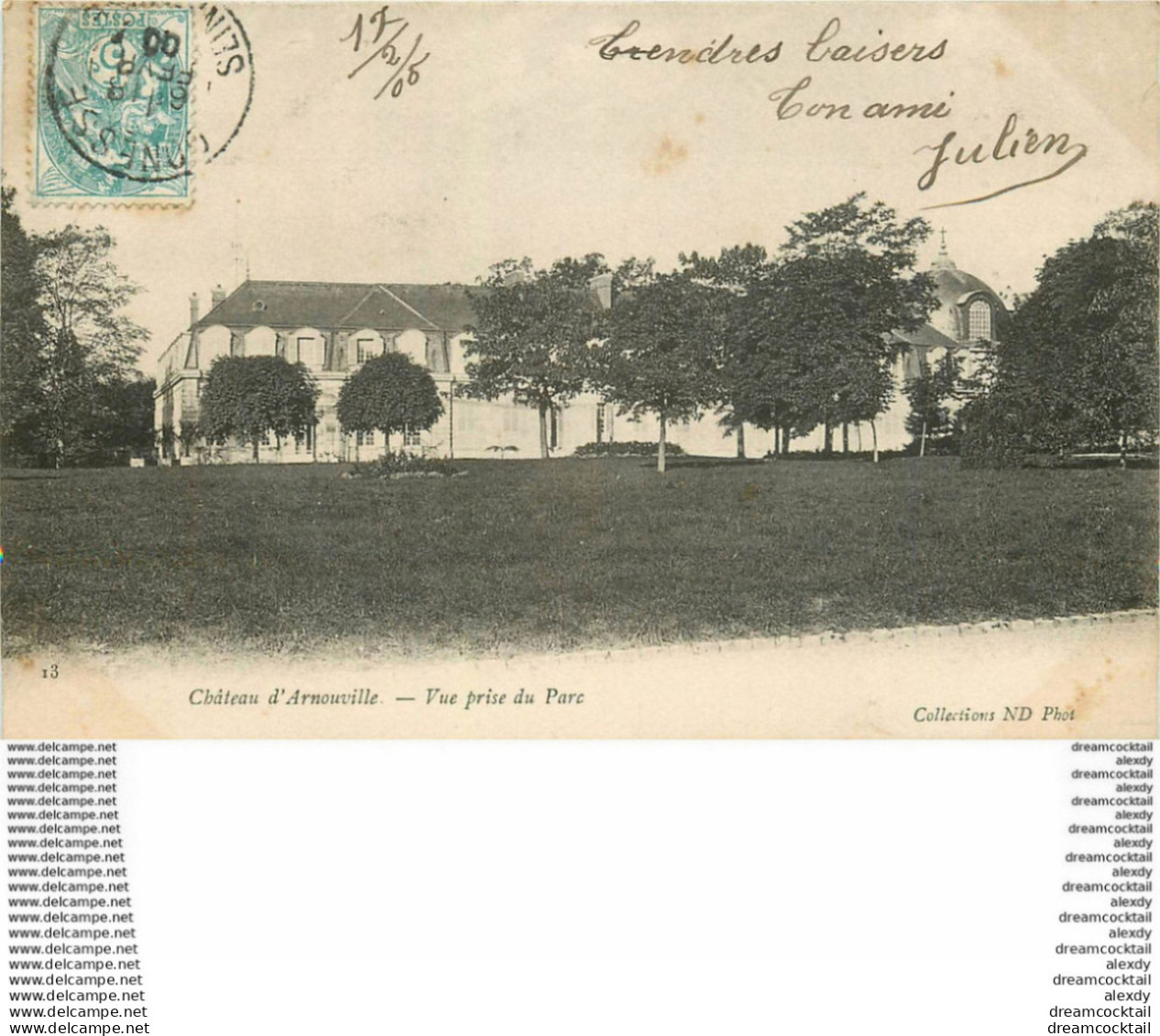 95 ARNOUVILLE-LES-GONESSE GONESSES. Le Parc Du Château 1905 - Arnouville Les Gonesses