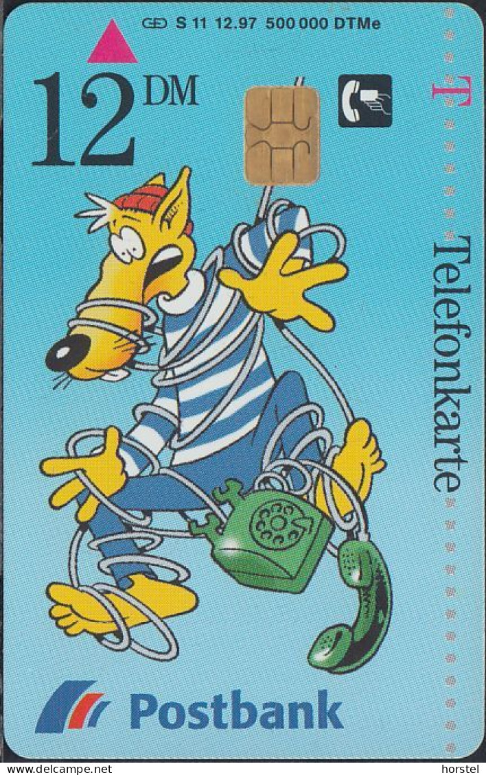 GERMANY S11/97 - Comic - Kaptain Blaubär - Postbank - S-Reeksen : Loketten Met Reclame Van Derden