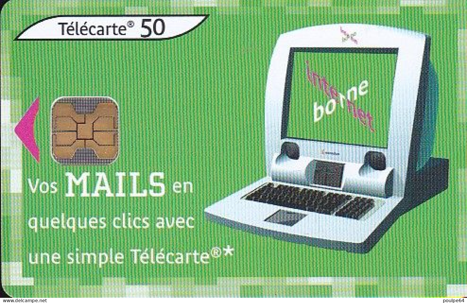 F1224A  06/2002 - BORNE INTERNET - MAILS - 50 OB2 - 2002