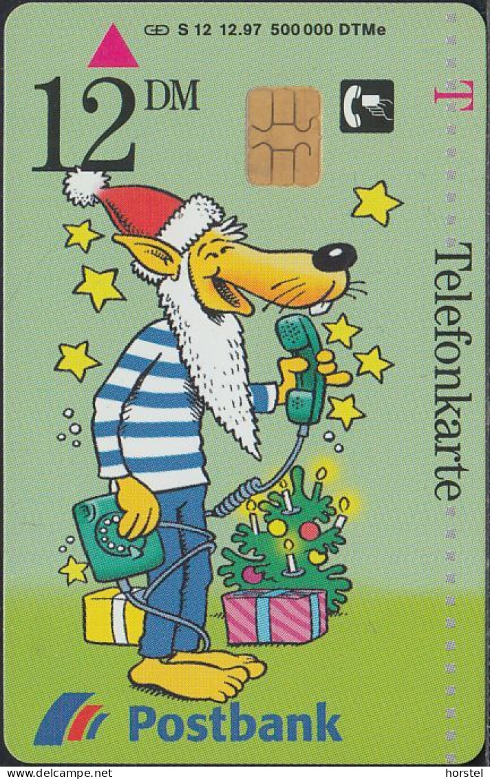GERMANY S12/97 - Comic - Kaptain Blaubär - Postbank - Christmas - S-Series : Guichets Publicité De Tiers