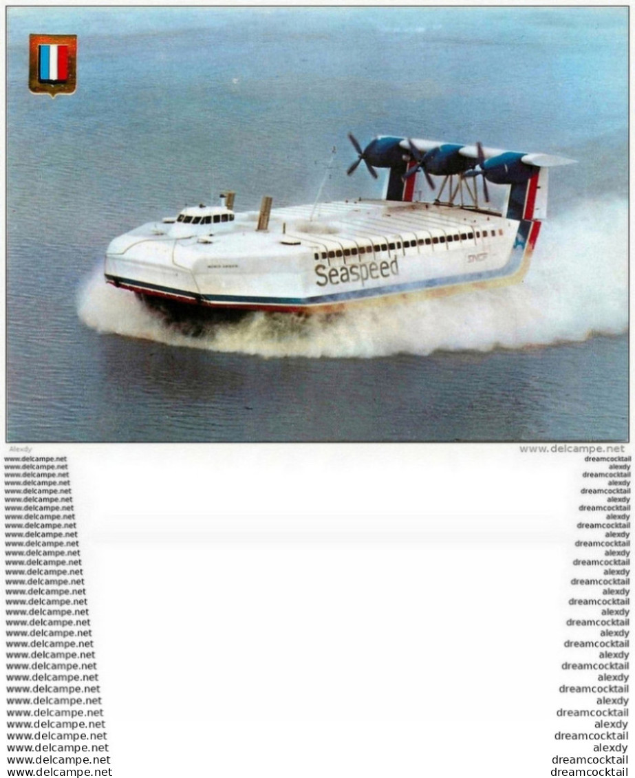 Photo Cpsm Cpm TRANSPORTS. Aéroglisseur France Angleterre Jean Bertin 1981 - Hovercraft