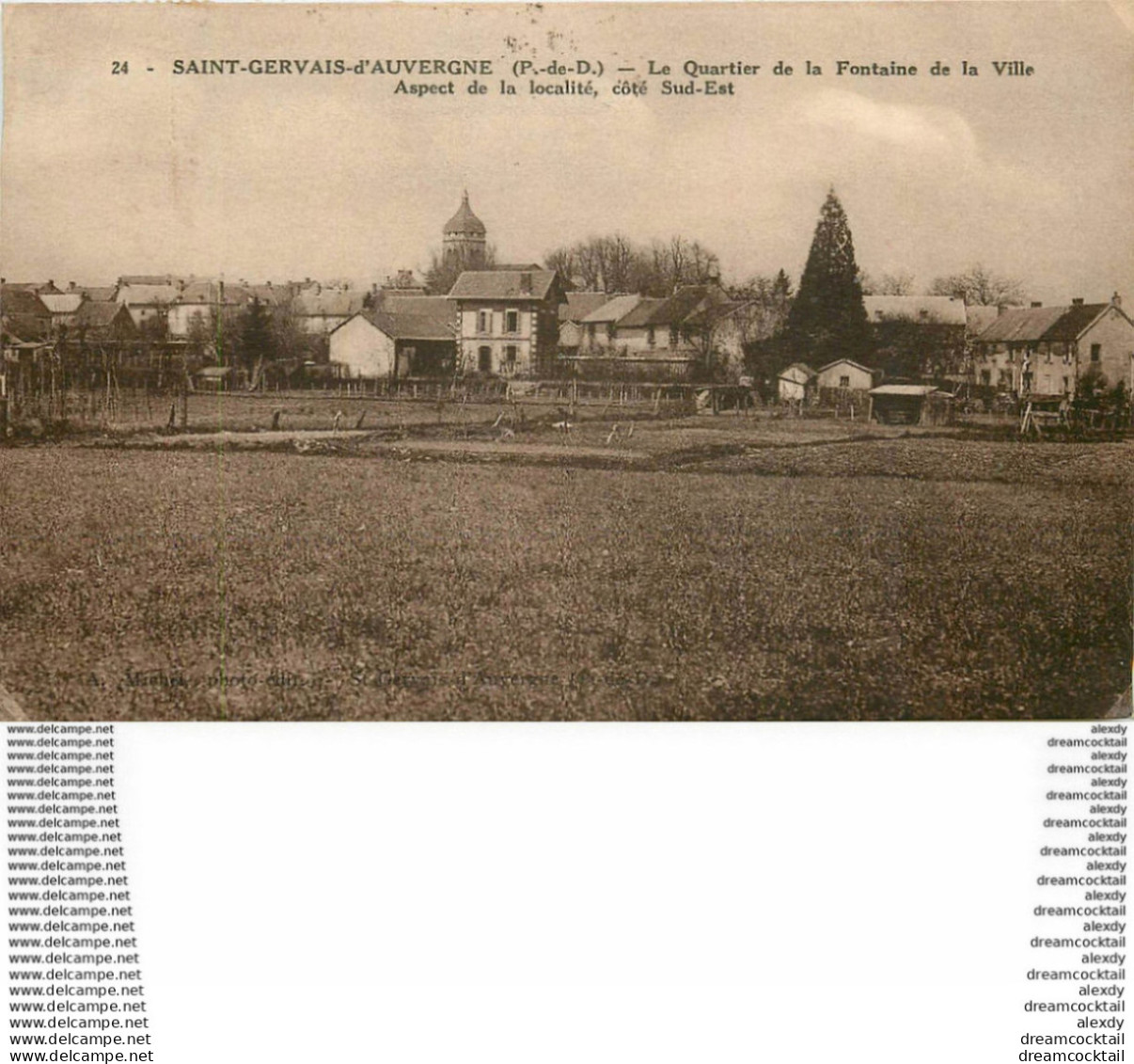 WW 63 SAINT-GERVAIS-D'AUVERGNE. Le Quartier De La Fontaine De La Ville 1938 - Saint Gervais D'Auvergne