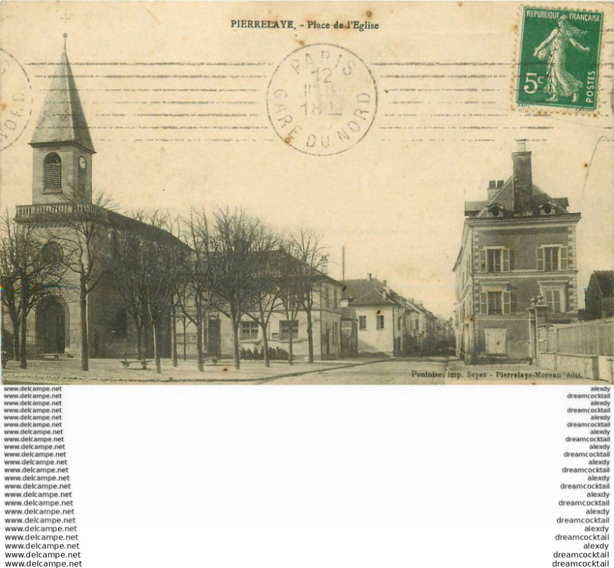 PHL 95 PIERRELAYE. Place De L'Eglise 1912 - Pierrelaye