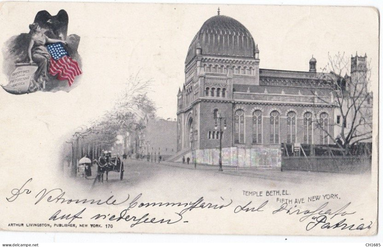 ETATS UNIS  : New-York : Synagogue Temple Beth El 5ème Avenue - Churches