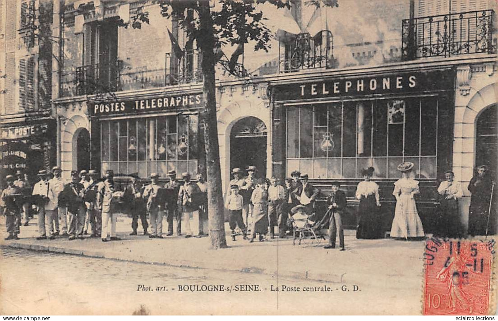 Boulogne Billancourt          92         La Poste Centrale    .  Facteurs .     (voir Scan) - Boulogne Billancourt